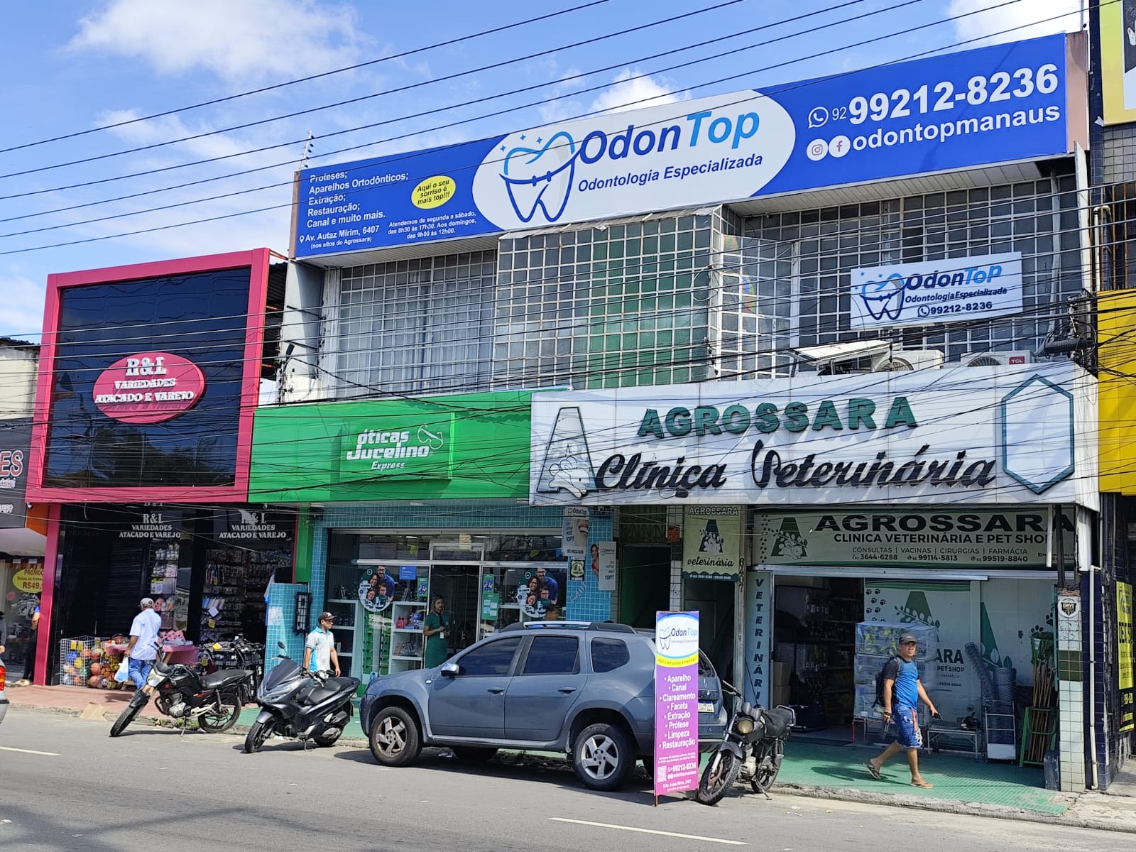 Fachada da OdonTop na Avenida Autaz Mirim